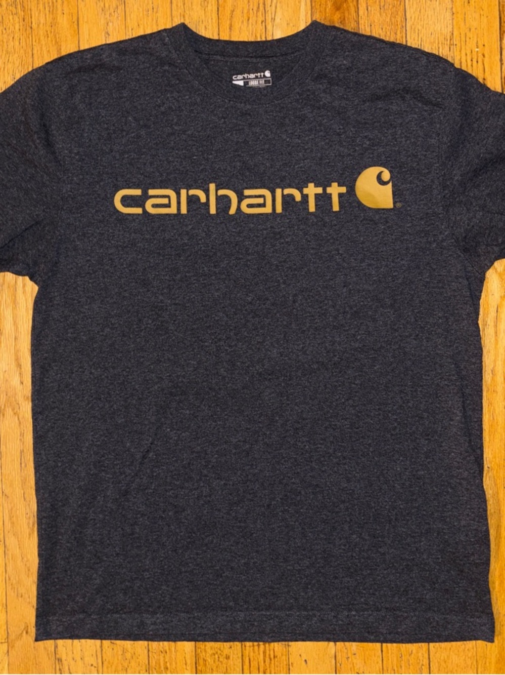 Carhartt Loose Fit Graphic Logo T-Shirt - Charcoal Gray - Medium